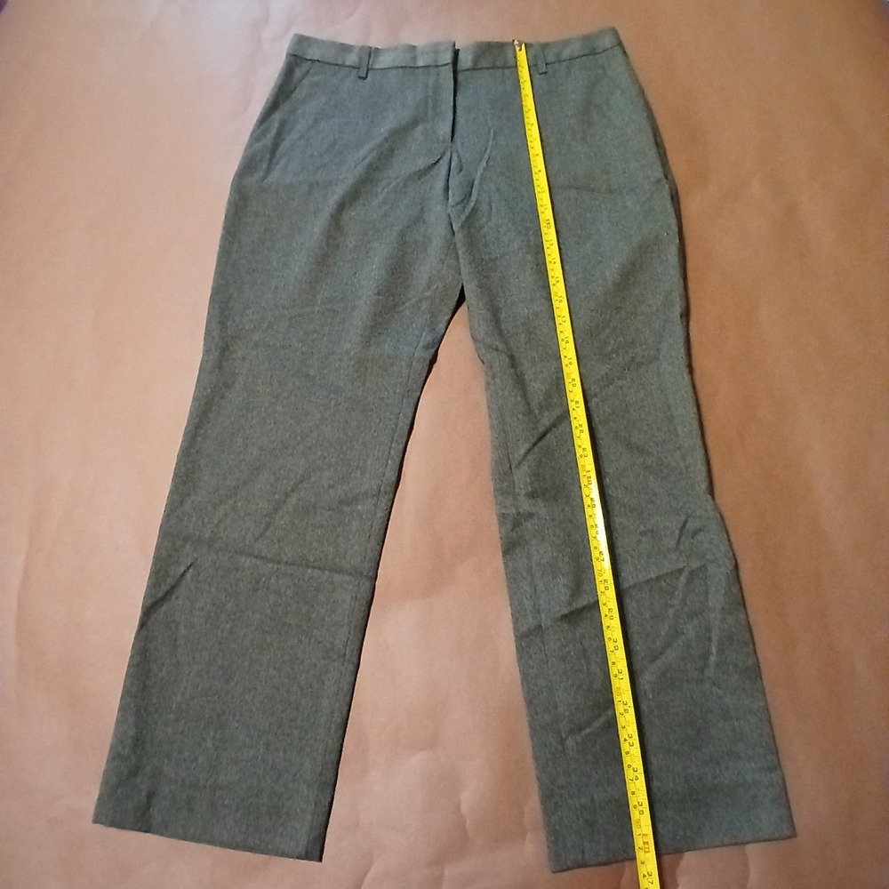 Gap True Straight Pants Womens 12 A Gray Stretch Trousers Classic Ankle
